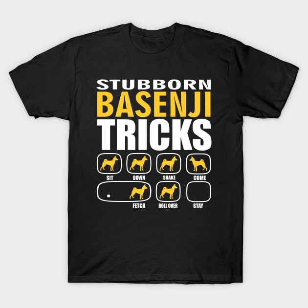 Stubborn Basenji Tricks T-Shirt by Madfido